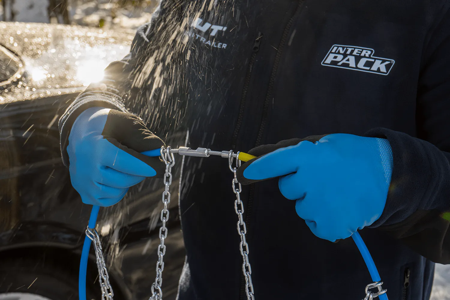 jak zamontować łańcuchy śniegowe