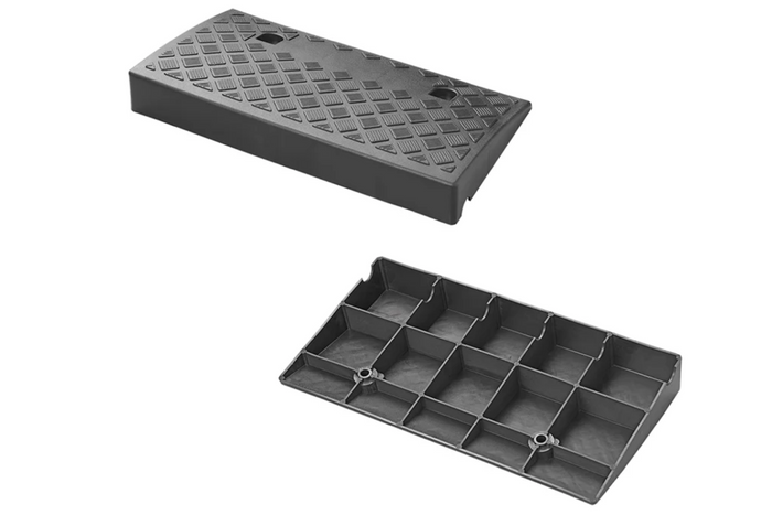 Zestaw dwóch ramp najazdowych ProPlus 361570 gumowe progi podjazdowe 7cm 3000kg