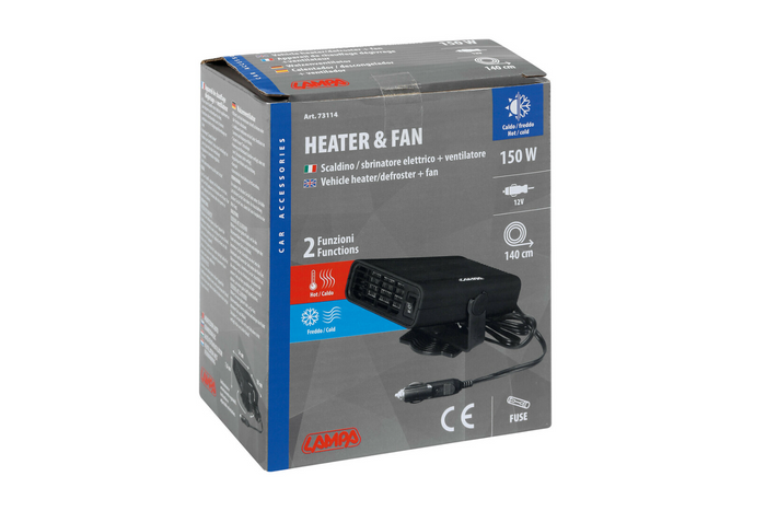 Ogrzewacz samochodowy, wentylator LAMPA Heater&Fan wentylator 12V 150W