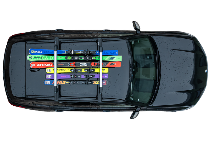 Inter Pack Frostline 6 - wysuwany aluminiowy uchwyt na 6 par nart lub 4 deski