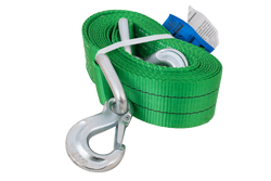 Linka holownicza z hakami HILLS pas holowniczy 5m/60mm/6t zielony