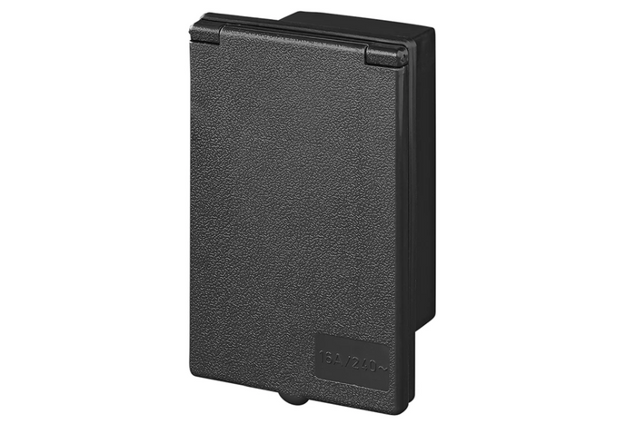 Gniazdo zasilania CEE ProPlus 373505BK ścienne zewnętrzne 160×100mm czarne