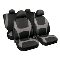 Komplet pokrowców na fotele samochodowe LAMPA Capri czarno/szare, na przednie i tylne siedzenia