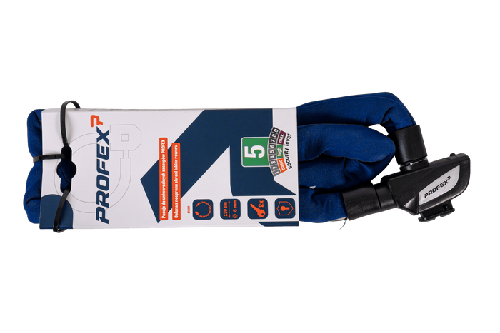 Blokada rowerowa łańcuchowa PROFEX 81659 Neo 130 cm z zamkiem