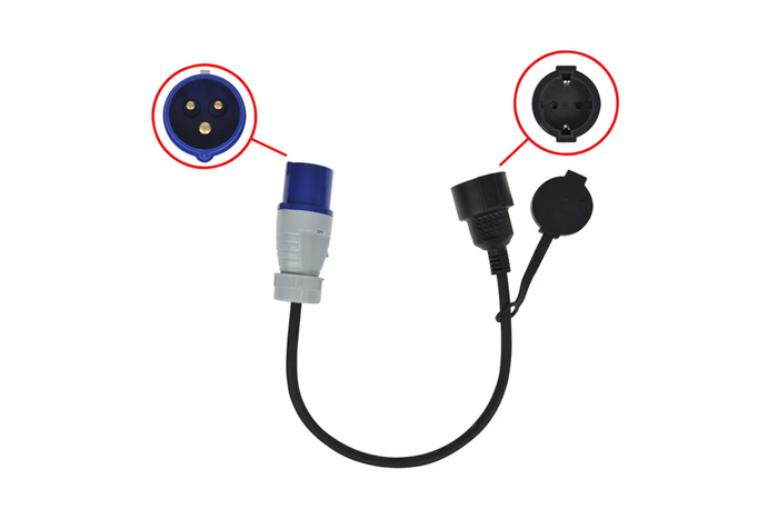 Adapter z wtyczką CEE i gniazdem Schuko 16A 230V ze stykiem ochronnym ProPlus 373530 kabel 40cm