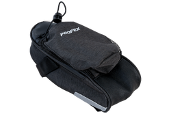 Torba pod siodełko rowerowe z kieszenią na bidon PROFEX 82318 Long Black Lux