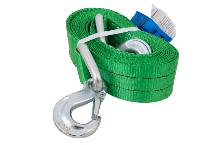 Linka holownicza z hakami HILLS pas holowniczy 5m/60mm/6t zielony