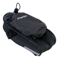 Torba pod siodełko rowerowe z kieszenią na bidon PROFEX 82318 Long Black Lux