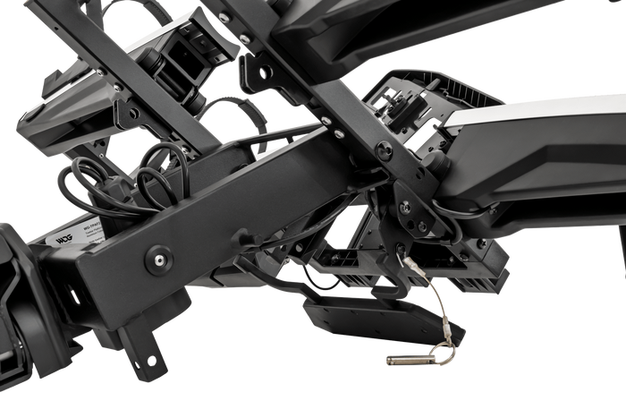 Inter Pack Velox 2 LED - składany bagażnik rowerowy na hak na 2 rowery ze światłami LED