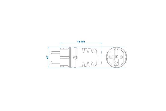 Wtyczka Schuko ProPlus 373570 ze stykiem ochronnym 16A 230V