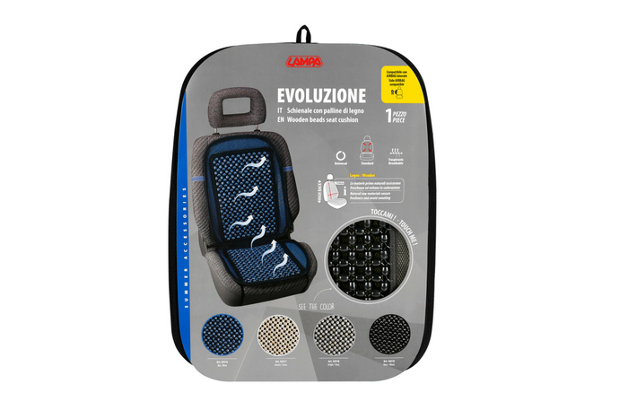 Poduszka z drewnianych koralików czarna Evoluzione