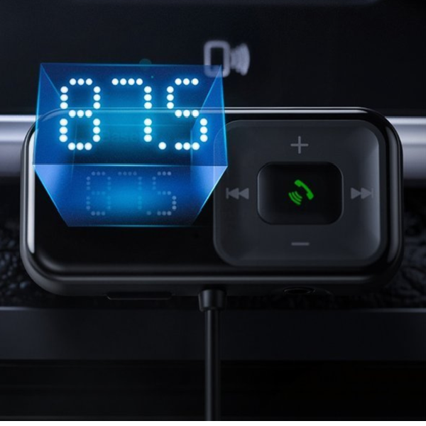 Transmiter FM BASEUS T typed S-16 bluetooth 5.0 MP3 + ładowarka samochodowa 2x USB