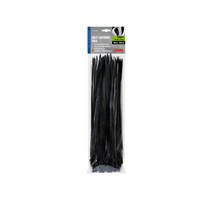 Opaski zaciskowe LAMPA 70038 trytytki czarne 30cm 100szt.