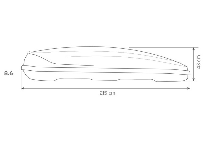 Box dachowy Inter Pack Traxer 8.6 czarny metalik