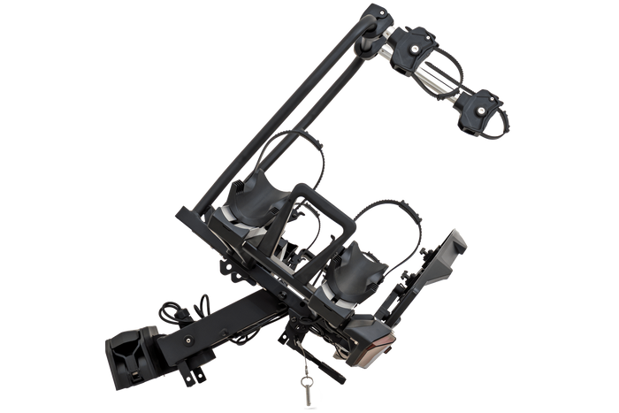 Inter Pack Velox 2 LED - składany bagażnik rowerowy na hak na 2 rowery ze światłami LED