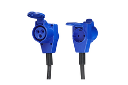 Adapter z wtyczką Schuko do złącza kątowego CEE + gniazda Schuko Proplus 373528 kabel 40cm