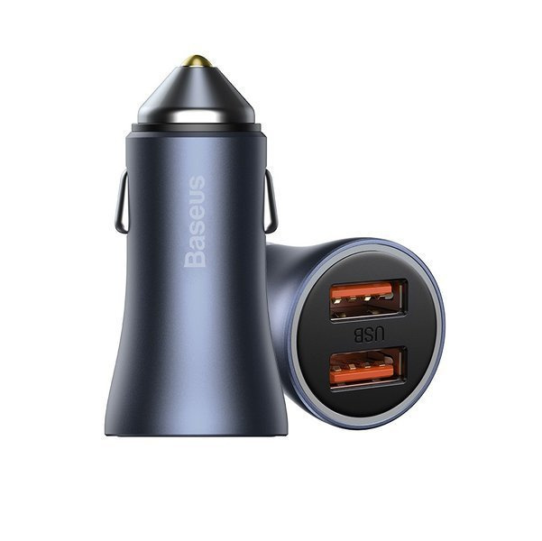 Zestaw ładowarka samochodowa BASEUS Golden Pro 2xUSB 40W + kabel USB