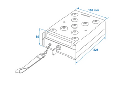 Sejf na klucze ProPlus 540250 skrytka przenośna 225x165x85mm