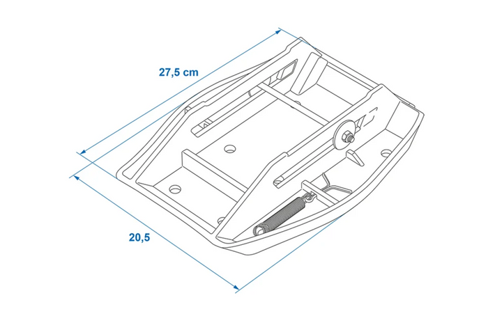 Zestaw czterech podkładek pod podpory stabilizujące przyczepę ProPlus 361519 stopy ze sprężyną 20,5x27,5cm