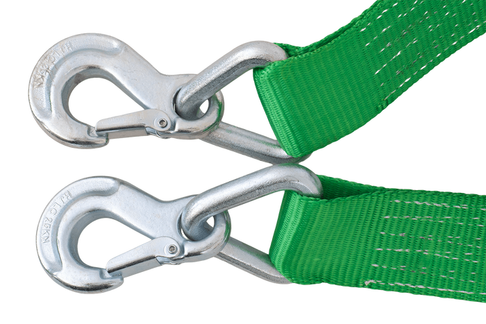 Linka holownicza z hakami HILLS pas holowniczy 5m/60mm/6t zielony