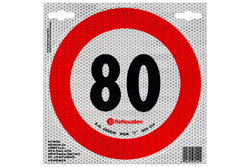 Naklejka nalepka odblaskowa LAMPA ograniczenie prędkości do 80 km/h znak B-33