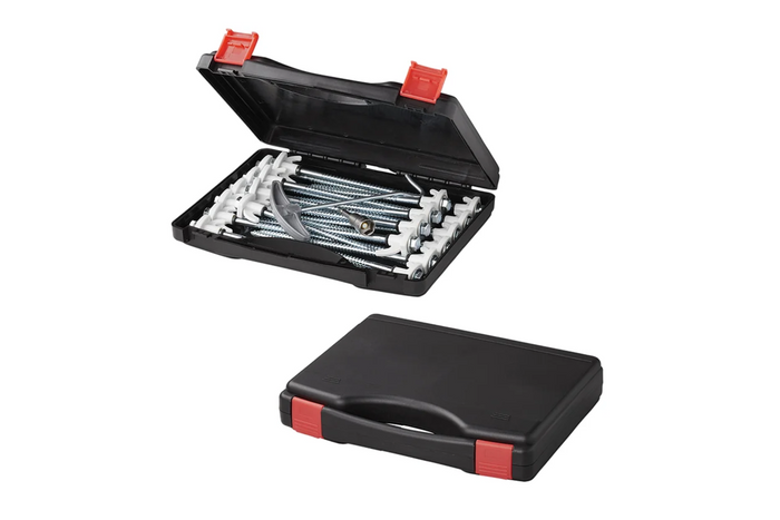 Zestaw wkręcanych szpilek do namiotu ProPlus 365014 metalowe śledzie z haczykiem 20x20cm