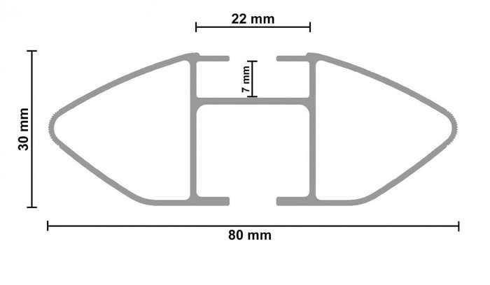 Bagażnik dachowy G3 Pacific Aero 64.230-68.089 aluminiowy