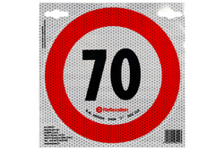 Naklejka nalepka odblaskowa LAMPA ograniczenie prędkości do 70 km/h znak B-33