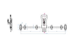 Zamknięcie ryglowe naczepy kontenera STEELPRESS ZD-03 blokada drzwi 1000mm