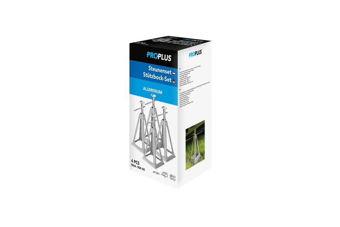 Zestaw czterech podpór wysuwanych ProPlus 360803 stabilizator do przyczepy 3600kg 430mm