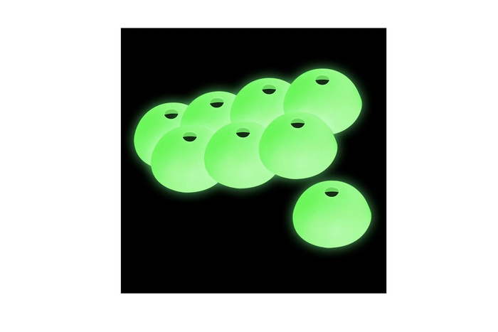 Zestaw ośmiu ochronnych zaślepek na śledzie ProPlus 361760 fluorescencyjne osłonki 55mm