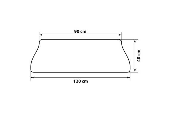 Mata ochronna tylnego zderzaka LAMPA osłona bagażnika 120x40cm