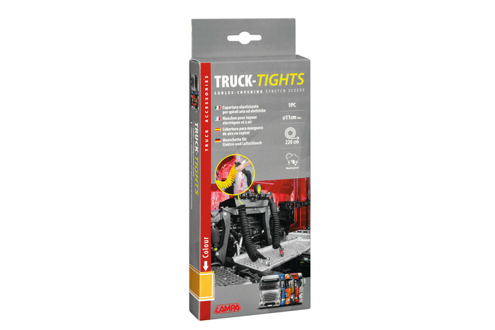 Osłona przewodów spiralnych LAMPA Truck-Tights 97171 elastyczny rękaw żółty 220cm śr. 11cm