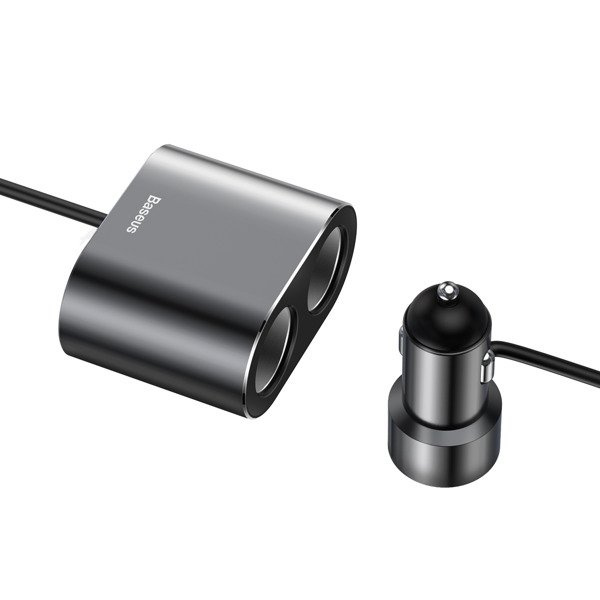 Ładowarka samochodowa BASEUS High Efficiency 2x USB + 2x gniazdo zapalniczki 80W
