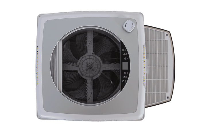 Wentylator dachowy automatyczny PUNDMANN PLUS FAN do kampera z oświetleniem, roletą 400×400mm