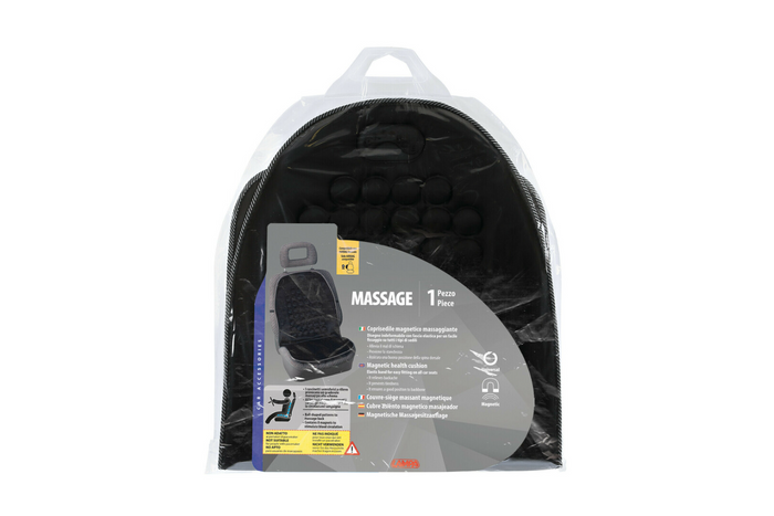 Poduszka na fotel samochodowy LAMPA Massage czarna, efekt masażu