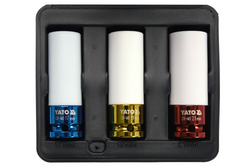 Nasadki udarowe do felg aluminiowych YATO YT-1056 17-21mm 3el.