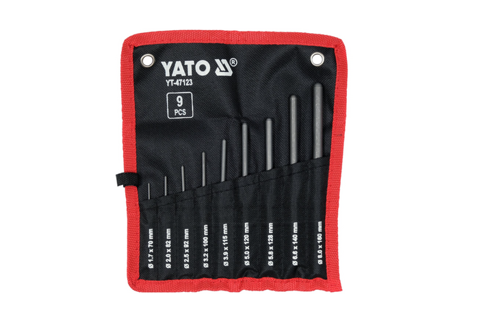 Zestaw wybijaków równoległych kulistych 9szt YATO YT-47123
