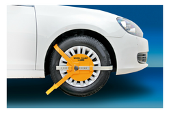 Blokada koła LAMPA WHEEL CLAMP zabezpieczenie antykradzieżowe do kół 13–18"
