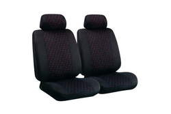 Komplet pokrowców na fotele samochodowe LAMPA Glamur czarne, na przednie siedzenia