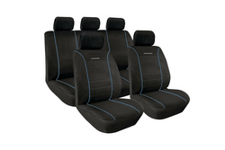 Komplet pokrowców na fotele samochodowe LAMPA Elegance niebieskie, na przednie i tylne siedzenia