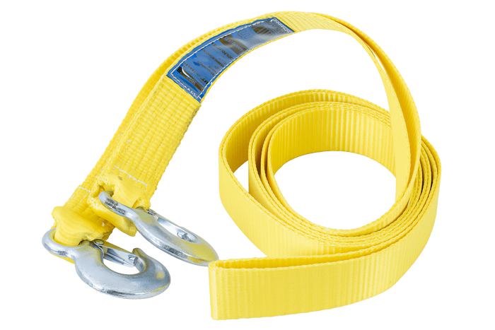 Linka holownicza z hakami UNITRAILER pas holowniczy 5m/50mm/6t żółty