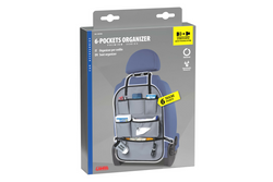 Organizer samochodowy LAMPA Premium 6-kieszeniowy na siedzenie 41x60cm