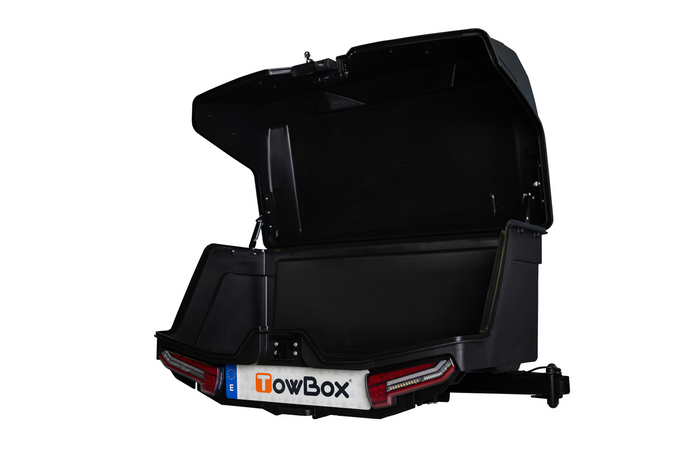 Towbox Camper Alpha czarny LED (short) - bagażnik box montowany na hak