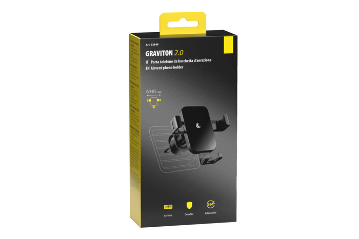 Uchwyt na telefon LAMPA Graviton do kratki nawiewu