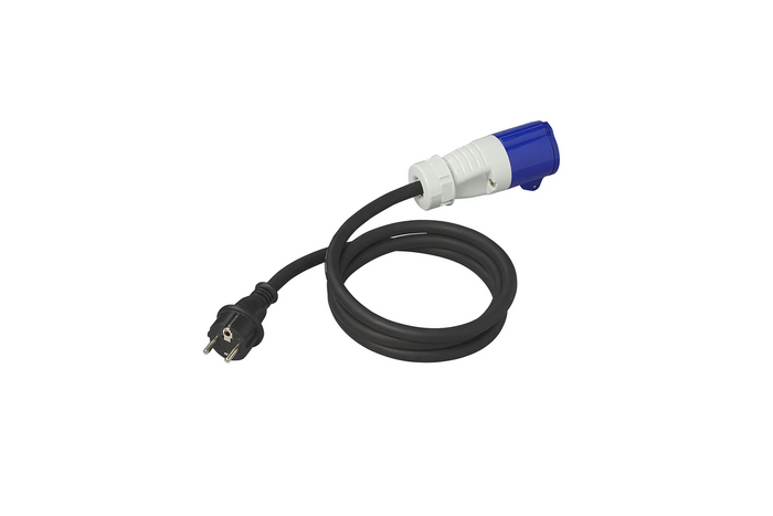 Adapter z wtyczką ze stykiem ochronnym i gniazdem CEE 16A ProPlus 373527DE kabel 150cm