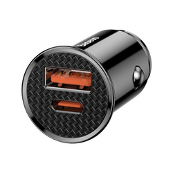 Ładowarka samochodowa BASEUS Circular Plastic USB-A, USB-C 30W