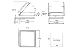 Okno dachowe do kampera ProPlus 610900V01 wentylator dachowy 280x280mm