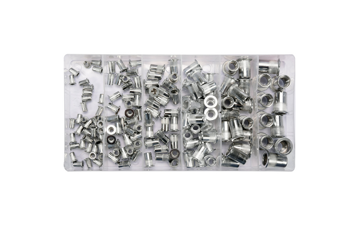 Zestaw nitonakrętek aluminiowych YATO YT-36460 rozmiar M3-M10 150 sztuk