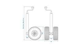 Koło podporowe ProPlus 341508 kółko pompowane 300kg 48mm 660-870mm